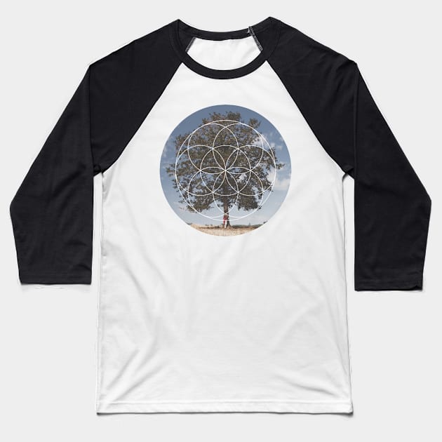 Free Tree Hugs Geometric Photography Baseball T-Shirt by deificusArt